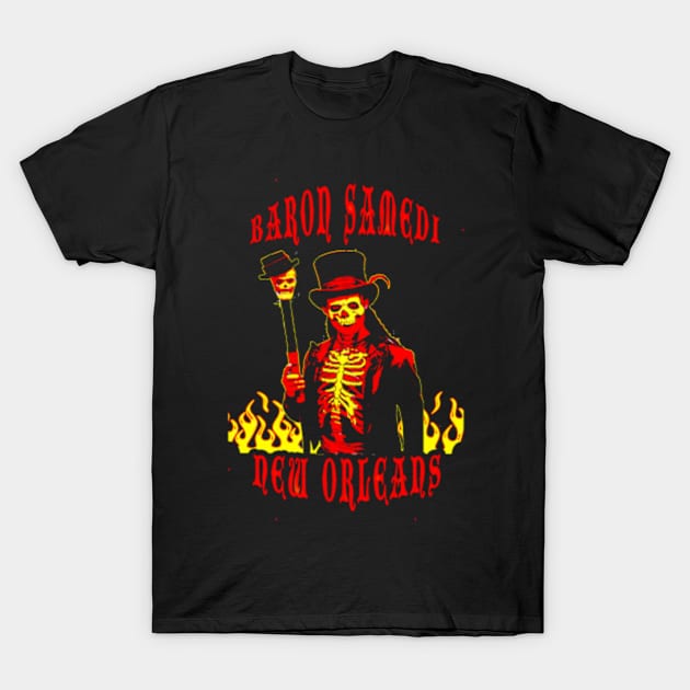 Baron Samedi - New Orleans (Colour) T-Shirt by CosmicAngerDesign